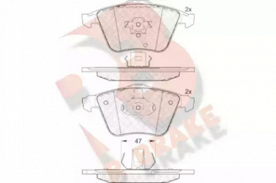 R BRAKE rb1652 -  Комплект тормозных колодок, дисковый тормоз